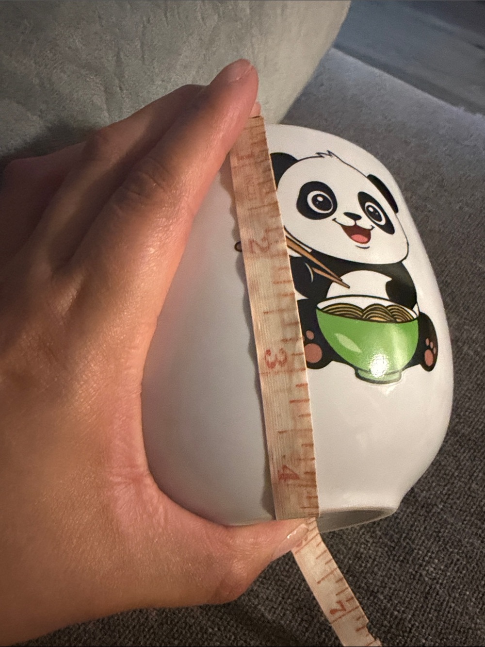 Panda Stoneware Noodle Bowl with Chopsticks – Microwave & Dishwasher Safe - Picture 9 of 9